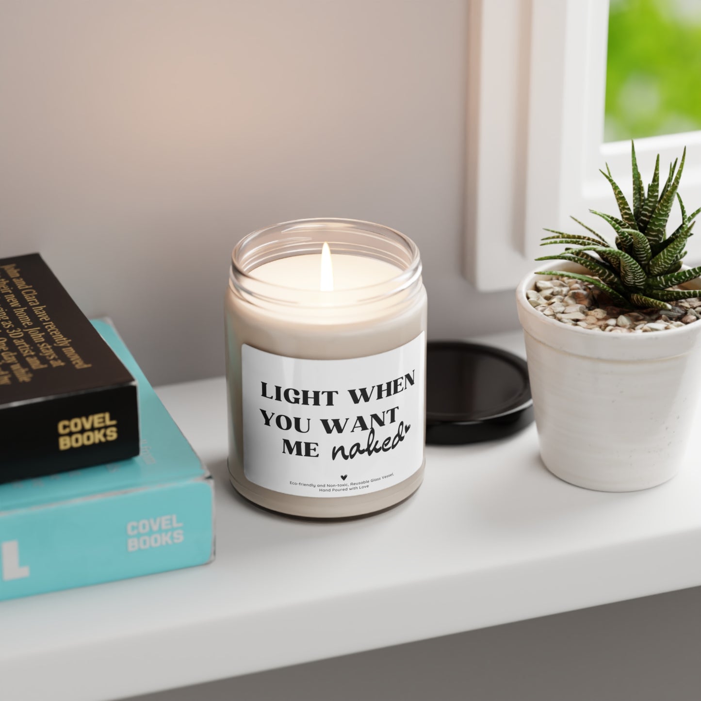 Light When You Want Me Naked Candle for Boyfriend, 9 oz