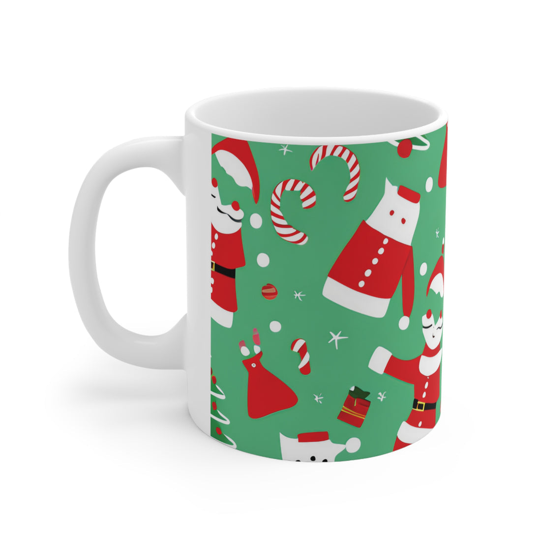 Spread Holiday Cheer with a Personalized Christmas Mug (4 Colors, 11 & 15oz)