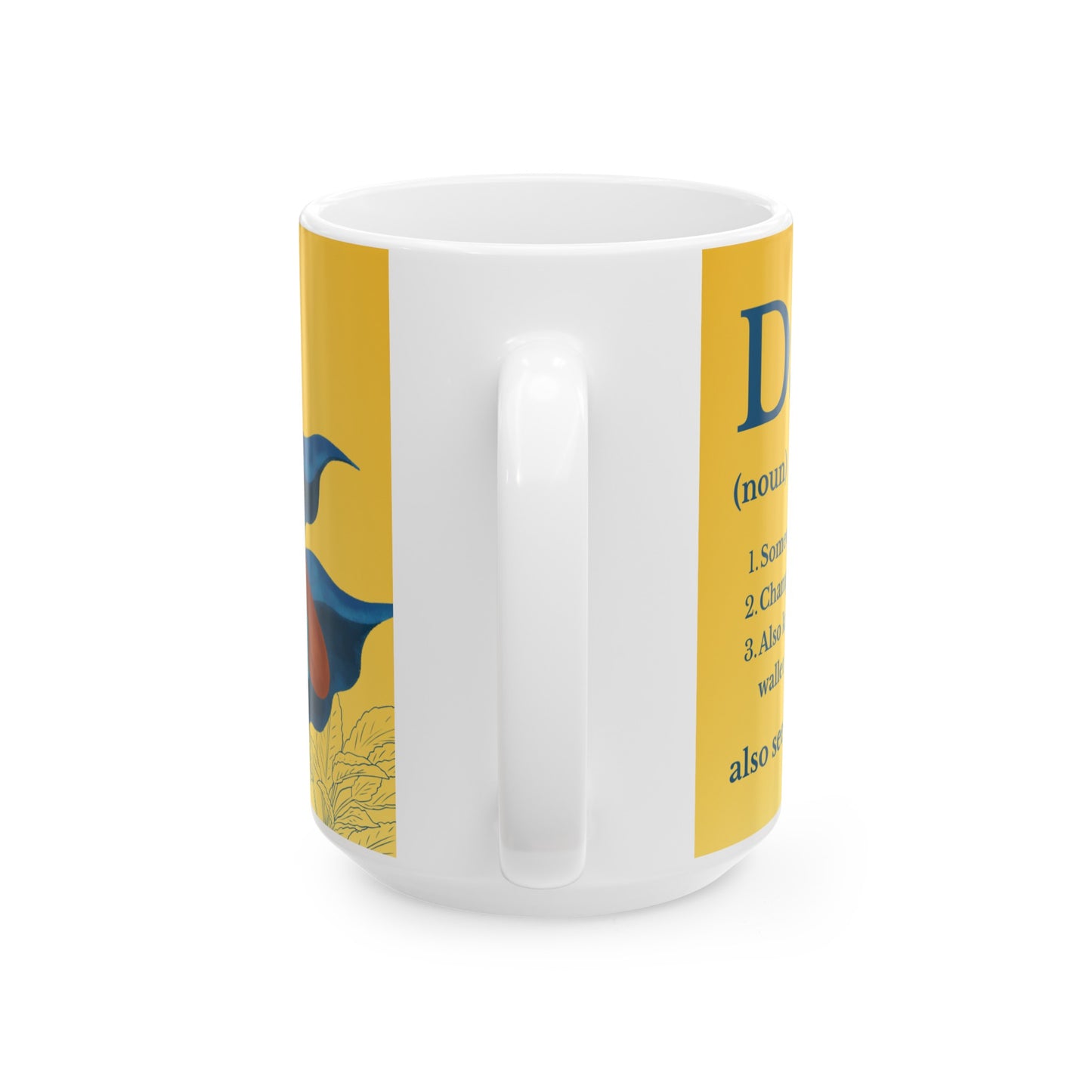 Dad Definition Ceramic Mug, (11oz, 15oz) for Father, Yellow