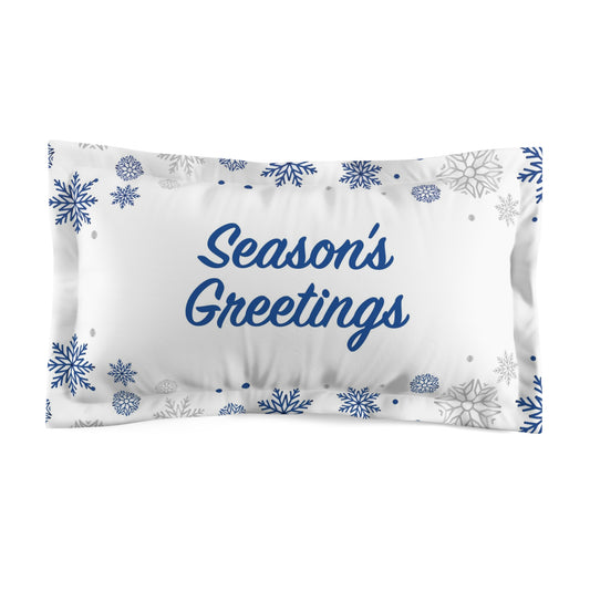 Searson's Greetings Microfiber Pillow Sham Christmas, White