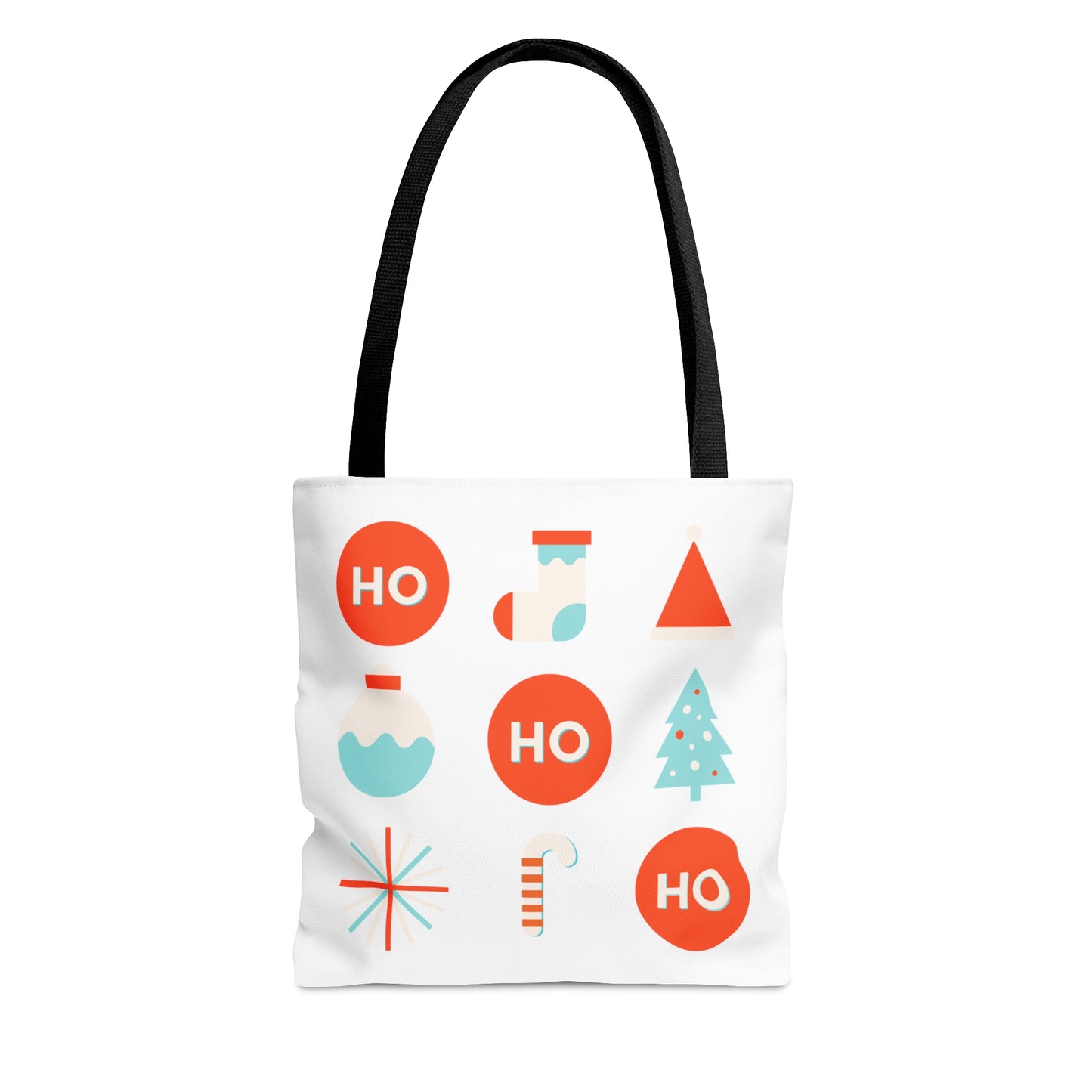 Merry Christmas Tote Bags, Reusable Tote Bags with Ho Ho Printed