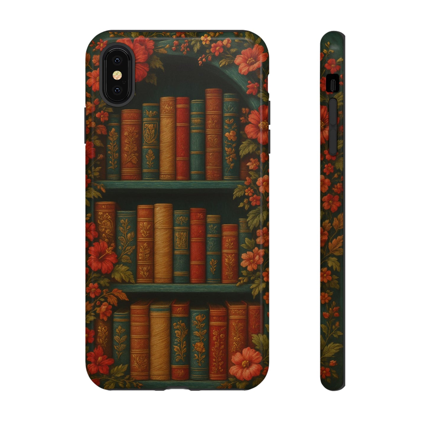 Phone Case - Bookshelf Vintage Book Lover's iPhone & Samsung Cover