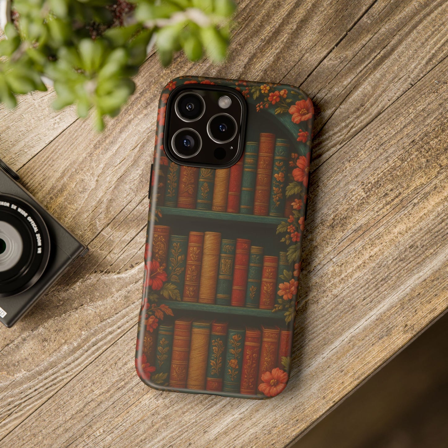 Phone Case - Bookshelf Vintage Book Lover's iPhone & Samsung Cover