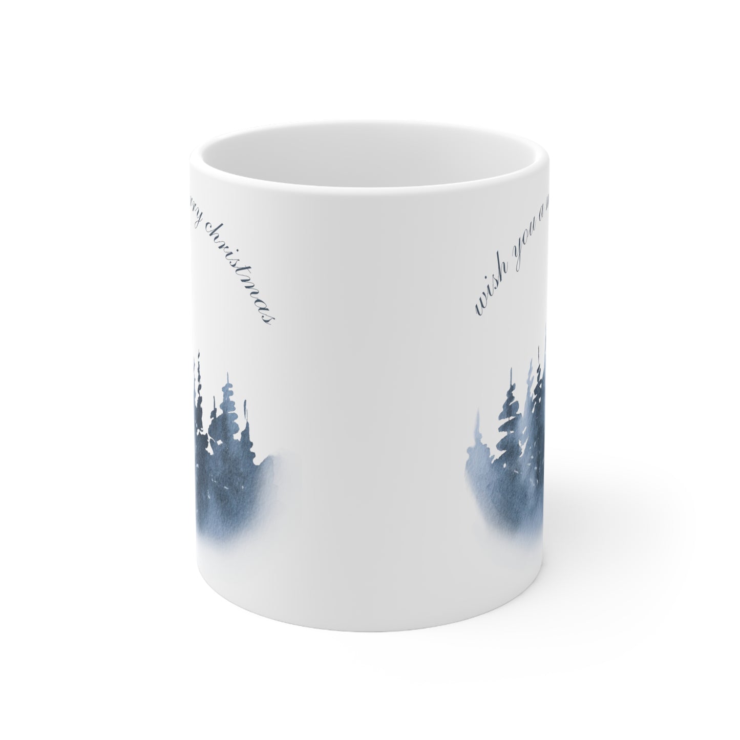 Wish You a Merry Christmas Printed Ceramic Mug, 11oz