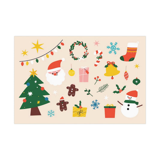 Beige Christmas Gift Wrap Papers