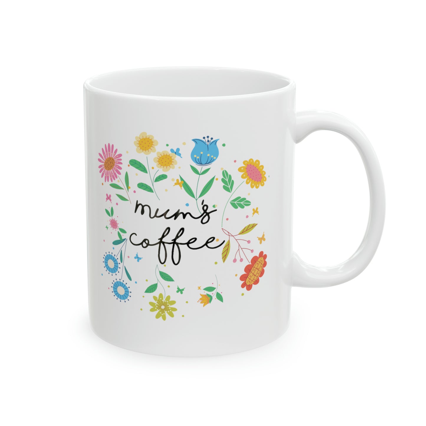 Mums Coffee Flower Mug, Mother's Day Gift