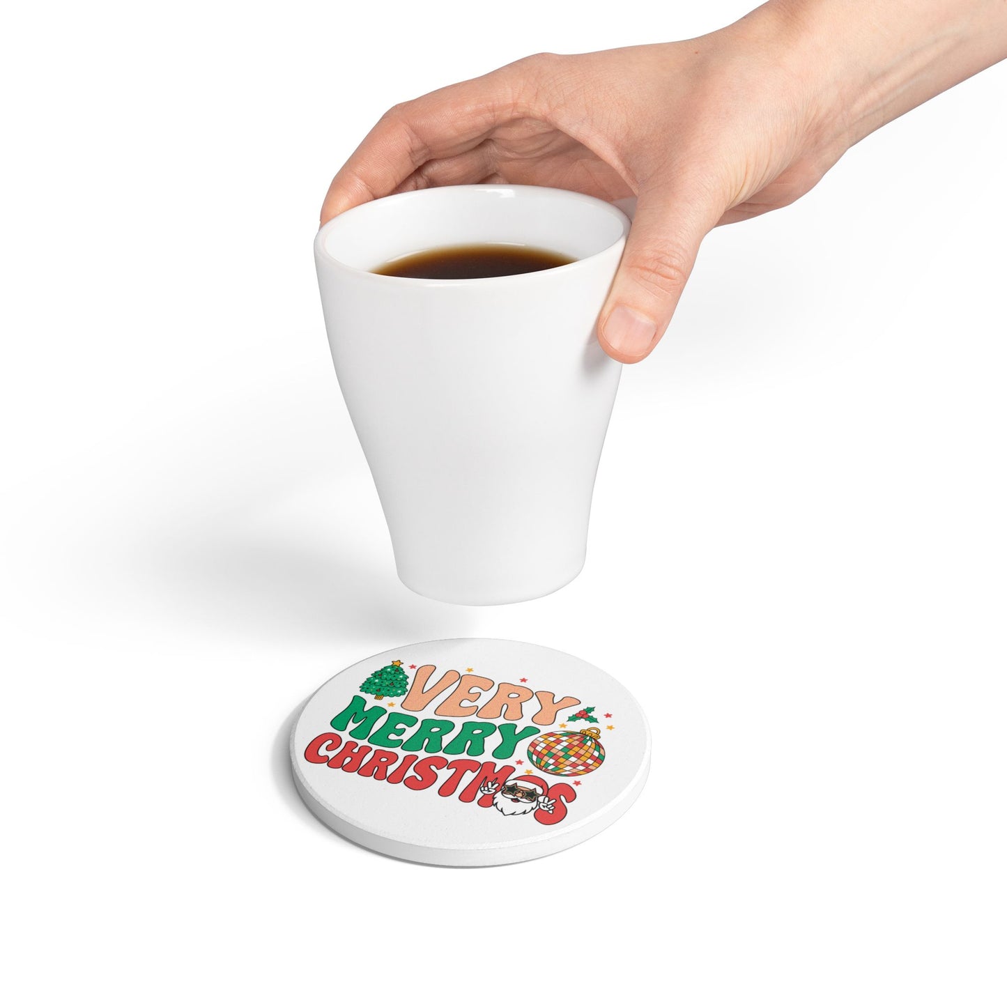 Very Merry Christmas Coaster – Festive Holiday Drink Accessory