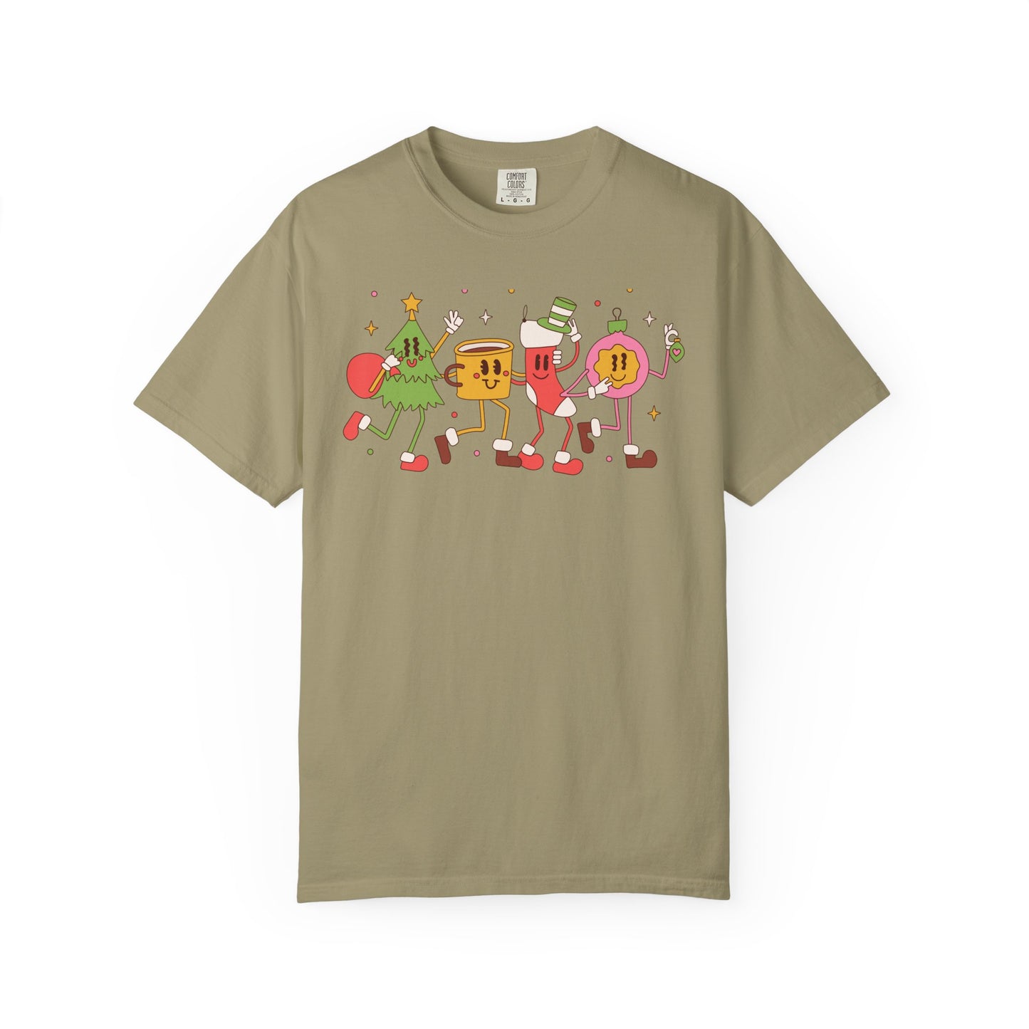 Cute Christmas Party Characters T-Shirt – Fun Holiday Graphic Tee for Adults & Teens