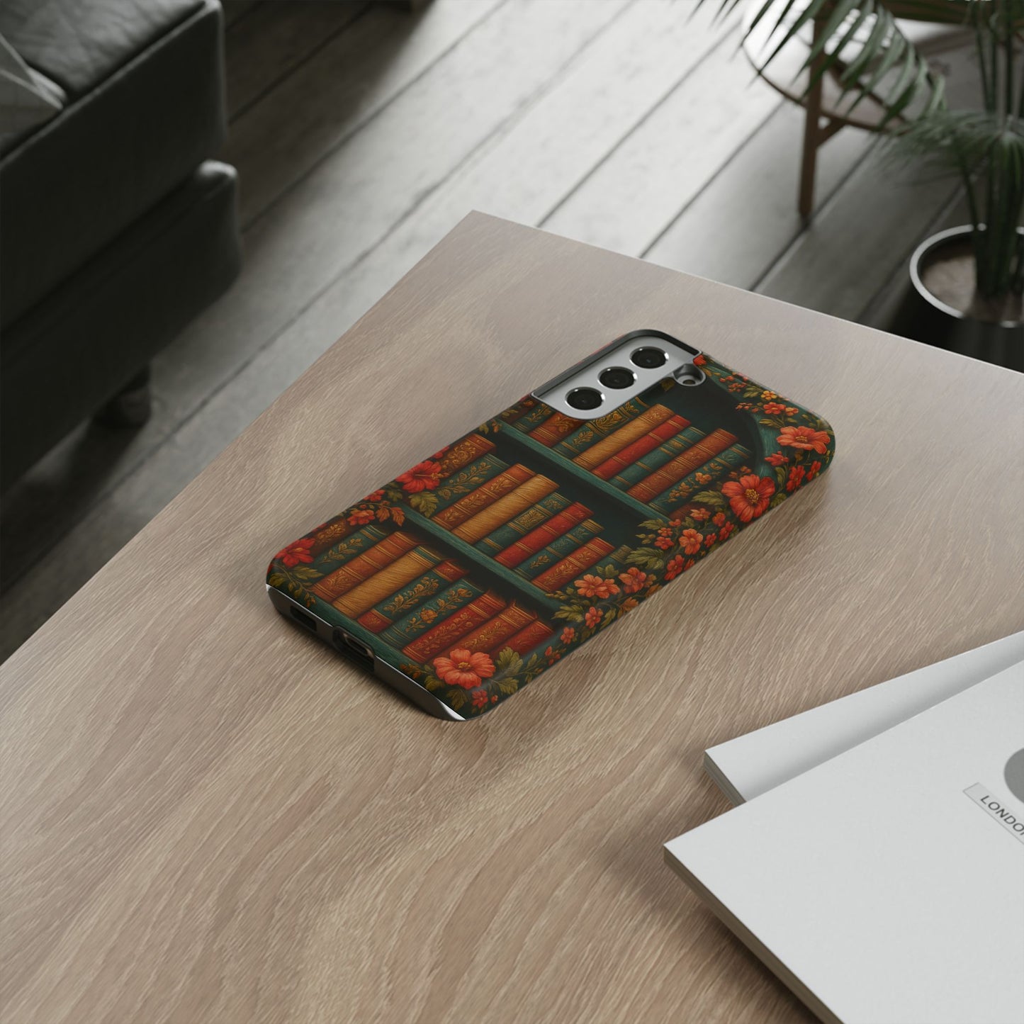 Phone Case - Bookshelf Vintage Book Lover's iPhone & Samsung Cover
