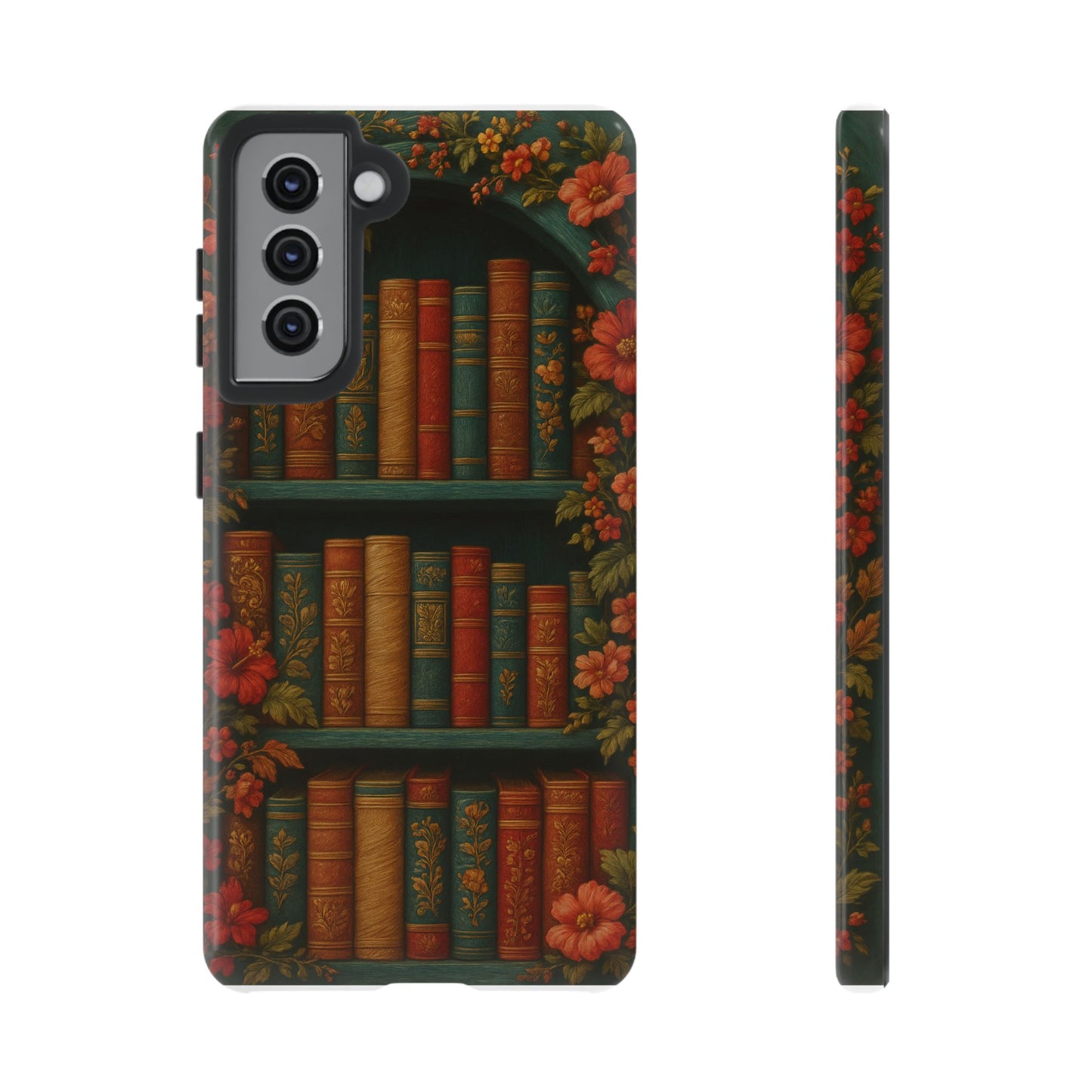 Phone Case - Bookshelf Vintage Book Lover's iPhone & Samsung Cover