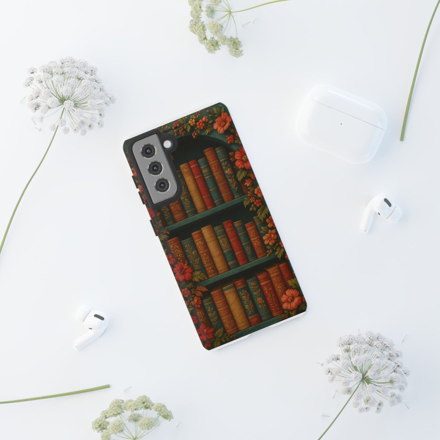 Phone Case - Bookshelf Vintage Book Lover's iPhone & Samsung Cover