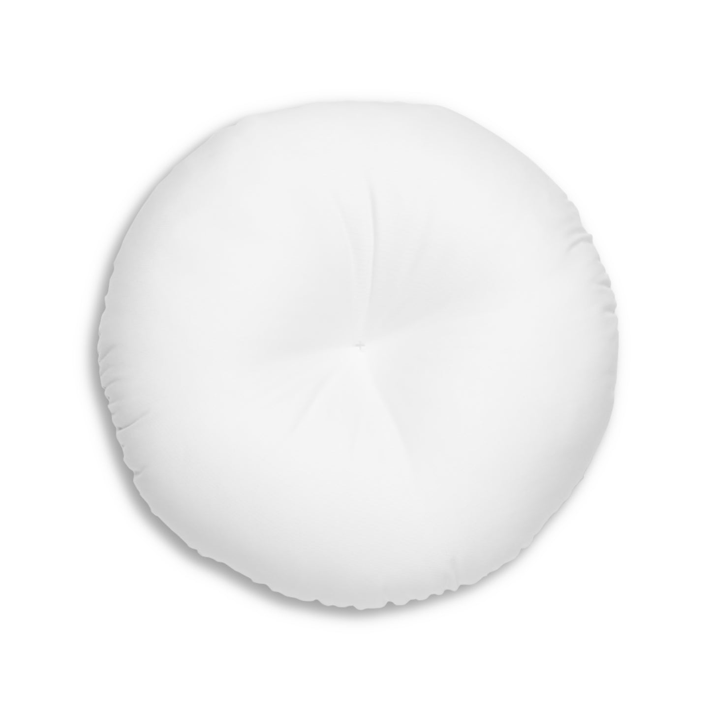 Christmas Round Tufted Floor Pillow – Soft Polyester Holiday Seating Cushion