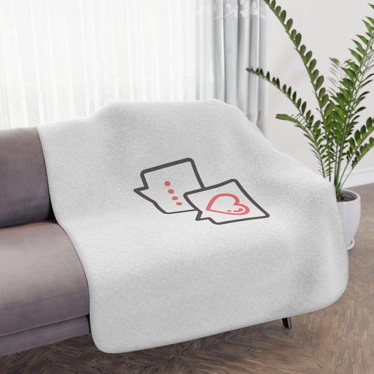 Love Printed Tan Sherpa Blanket for Couple