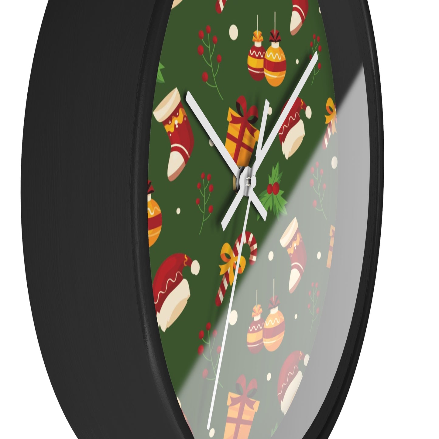 Christmas Wall Clock, Dark Green