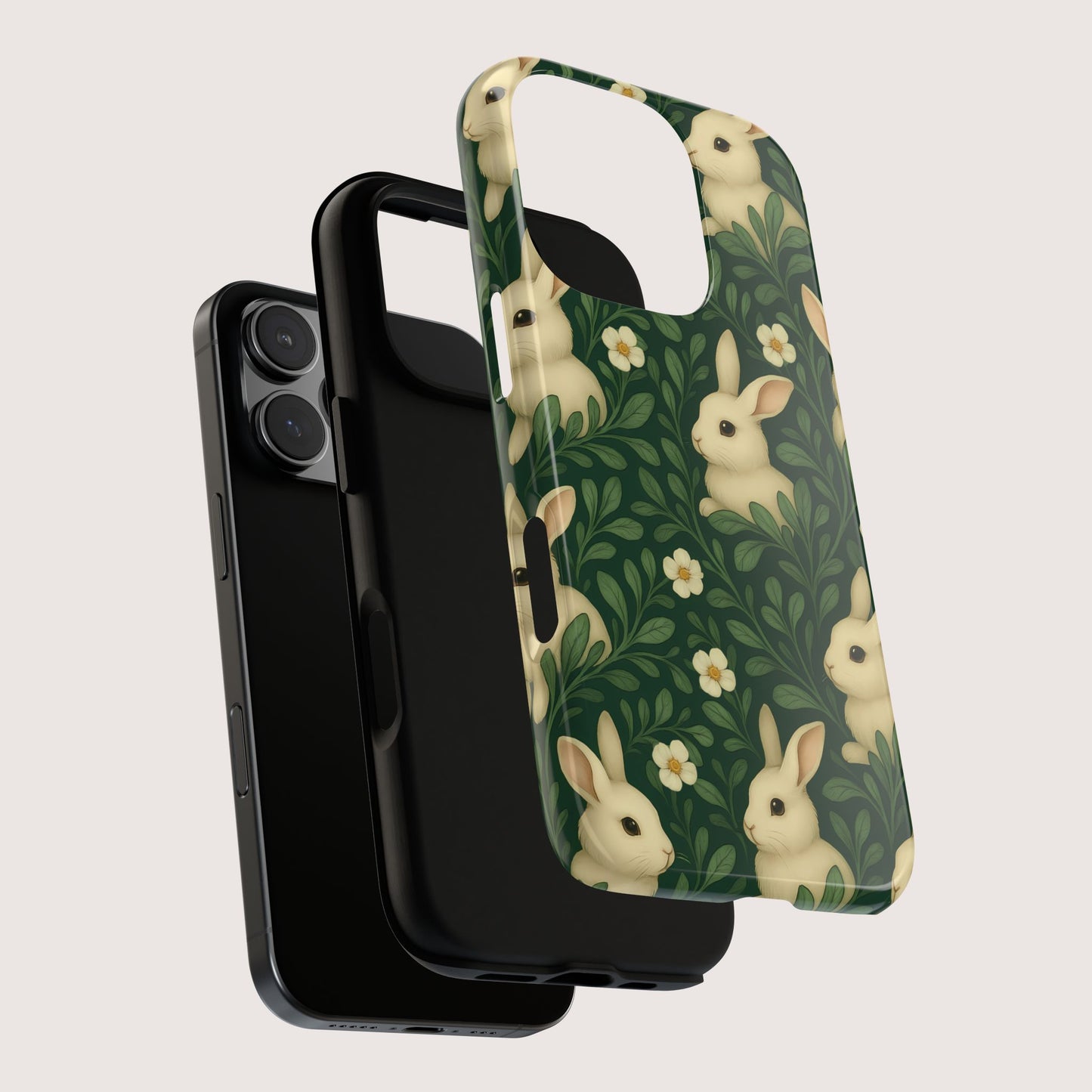 Protective iPhone Case with Cute Bunny Design – Tough Phone Cover for Rabbit Lovers | Ideal Gift for Daughter, Wife, Girlfriend, or Mom