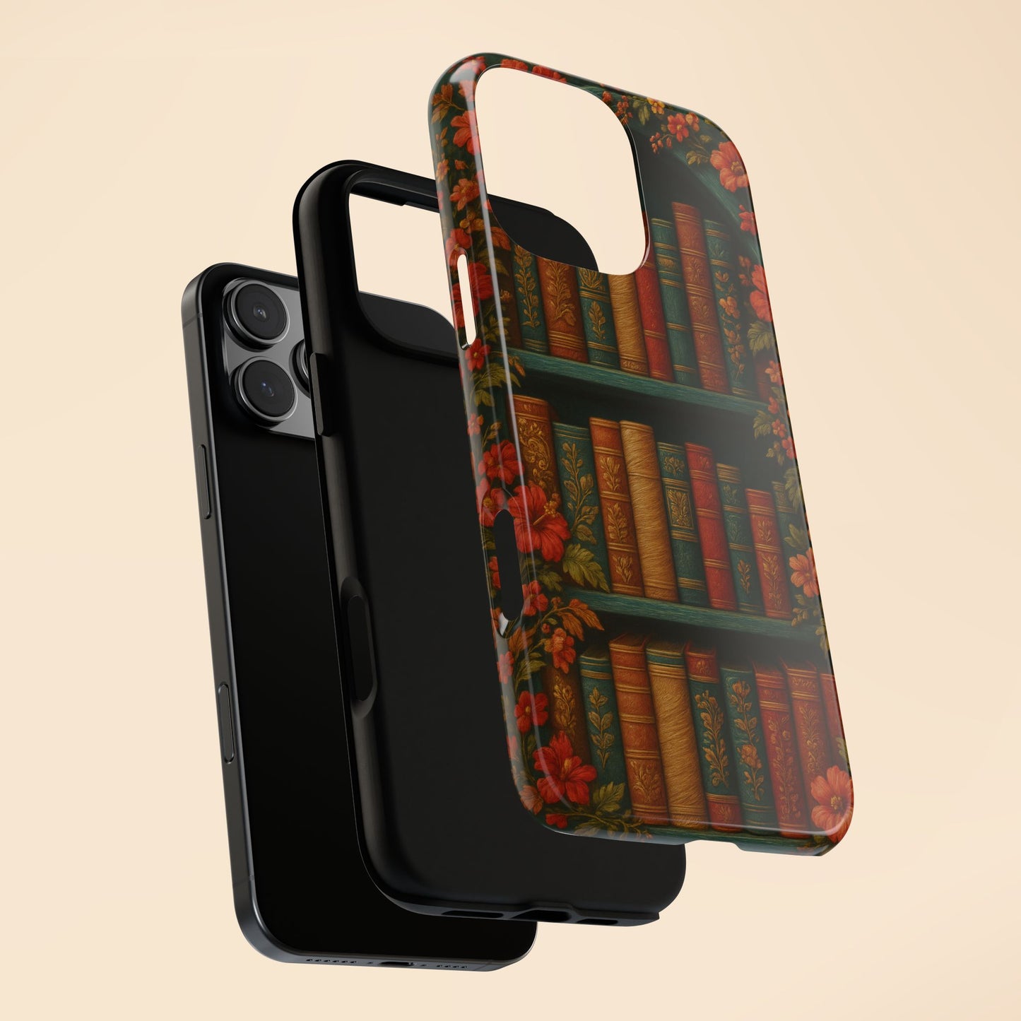 Phone Case - Bookshelf Vintage Book Lover's iPhone & Samsung Cover