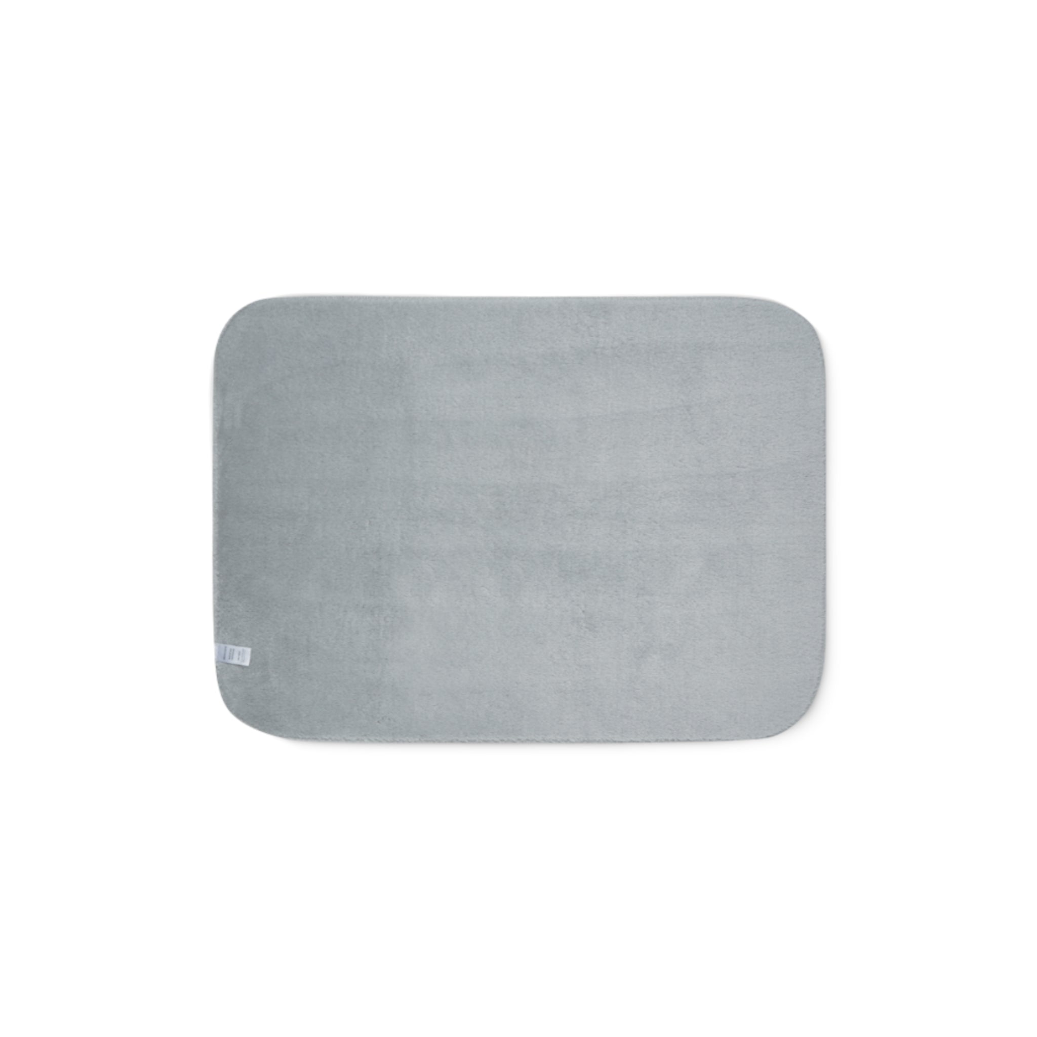 Merry Christmas Printed Sherpa Blanket, Sky Blue