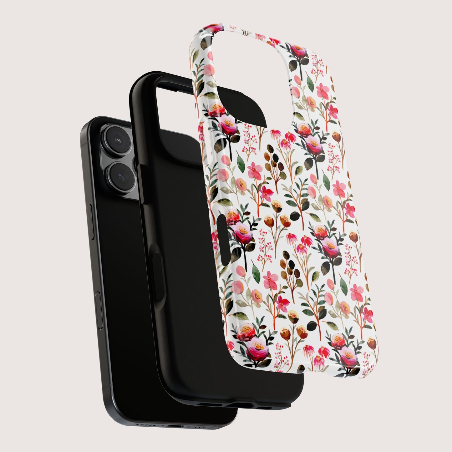 Floral Tough Phone Case – Durable & Protective Phone Cover with Elegant Flower Design | Perfect Gift for Her