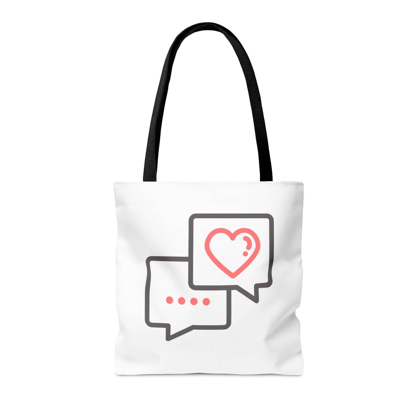 Messege from Heart Printed Tote Bag, Valentine's Tote Bag