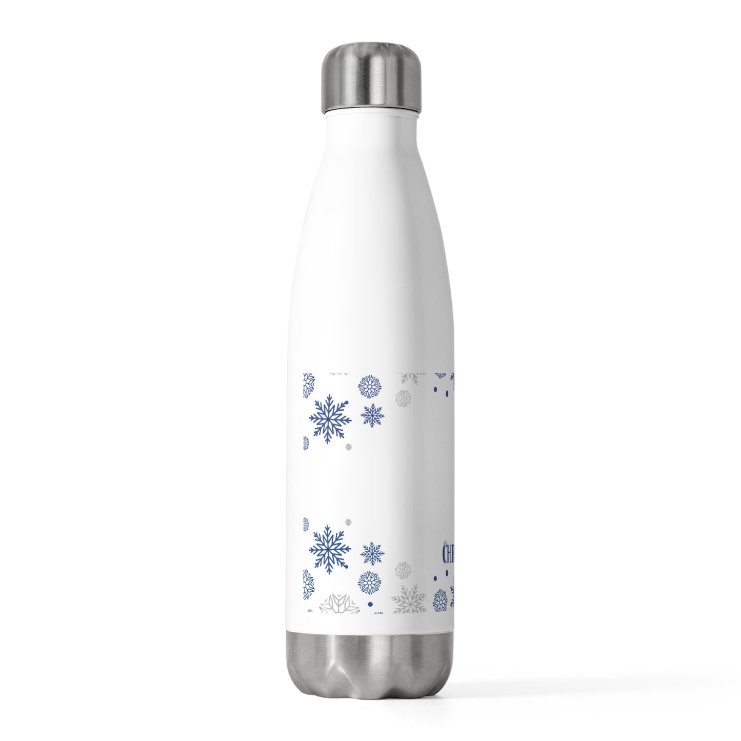 20oz Insulated Merry Christmas Bottle White