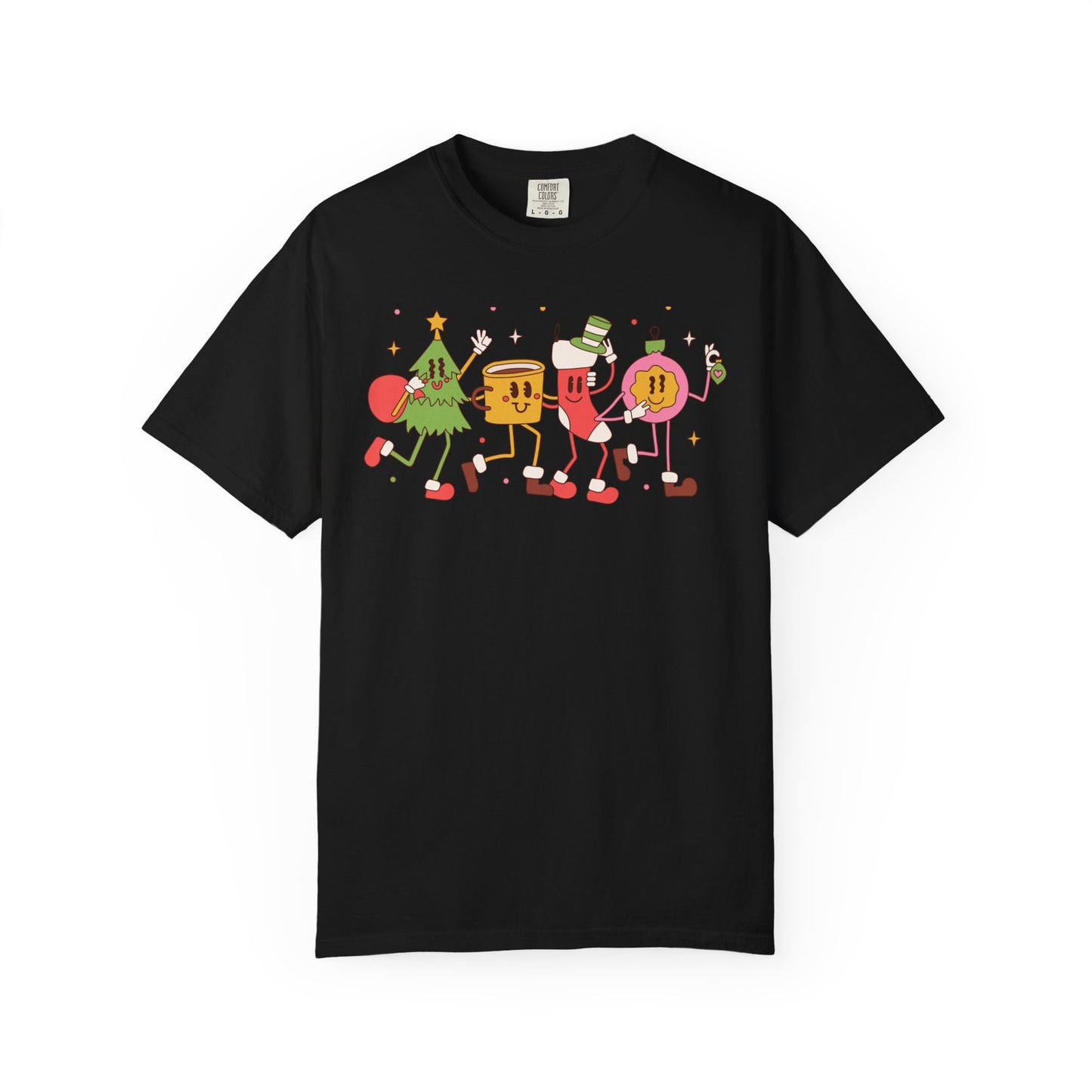 Cute Christmas Party Characters T-Shirt – Fun Holiday Graphic Tee for Adults & Teens