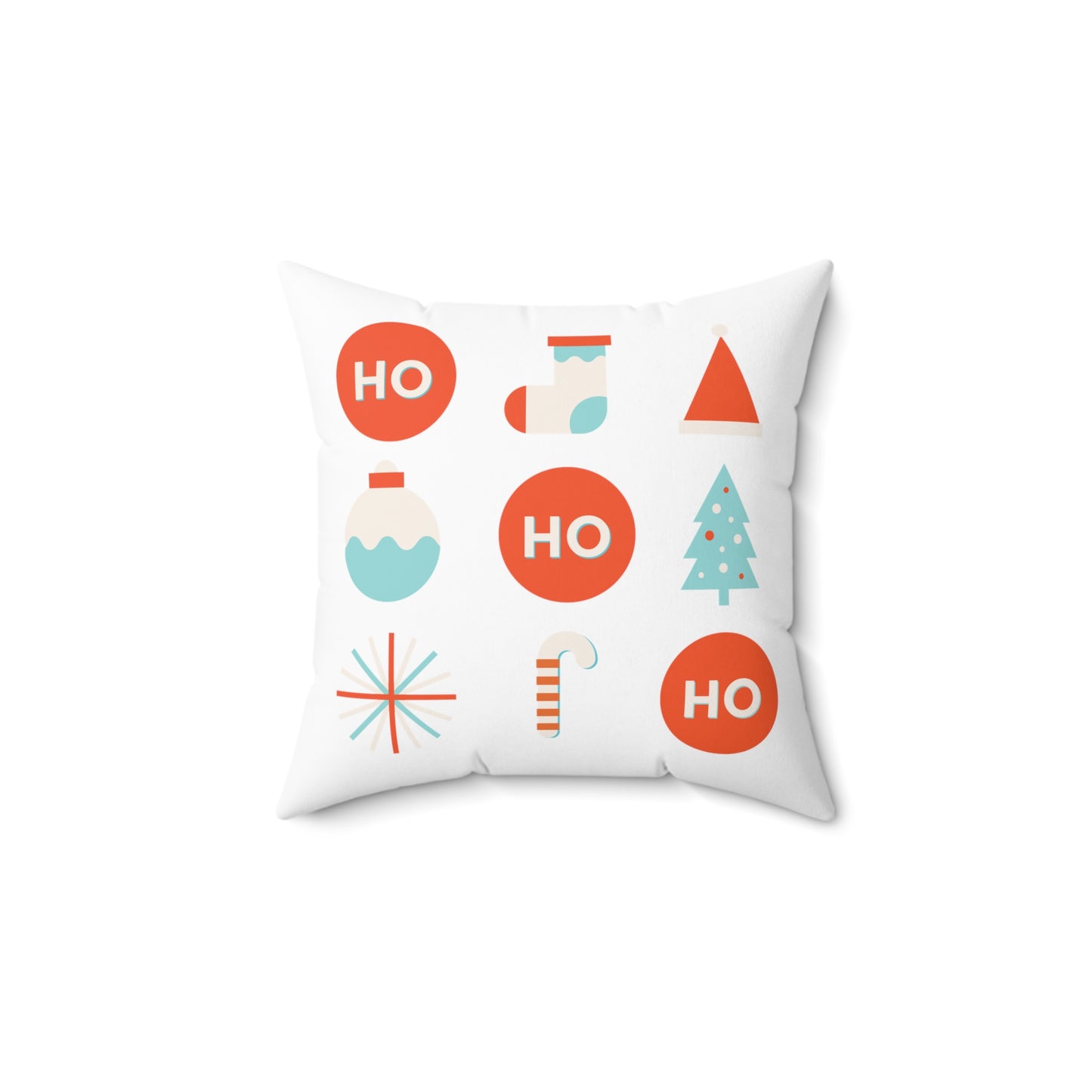 Christmas Celebration Printed Polyester Square Pillow