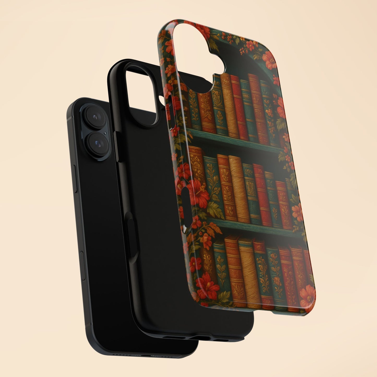 Phone Case - Bookshelf Vintage Book Lover's iPhone & Samsung Cover