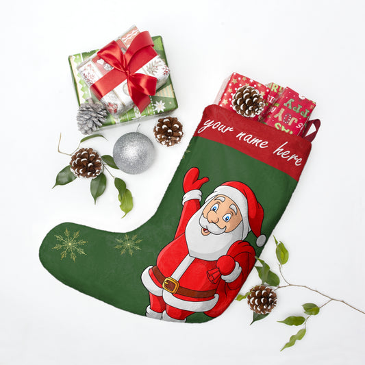 Personalized Christmas Stocking with Custom Name – Holiday Mantel Decoration
