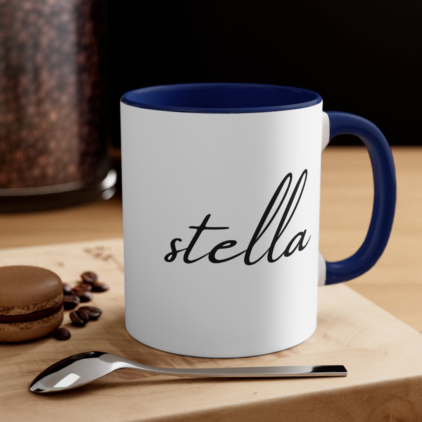 Stella Printed Custom Name Accent Coffee Mug, 11oz, Gift for Her