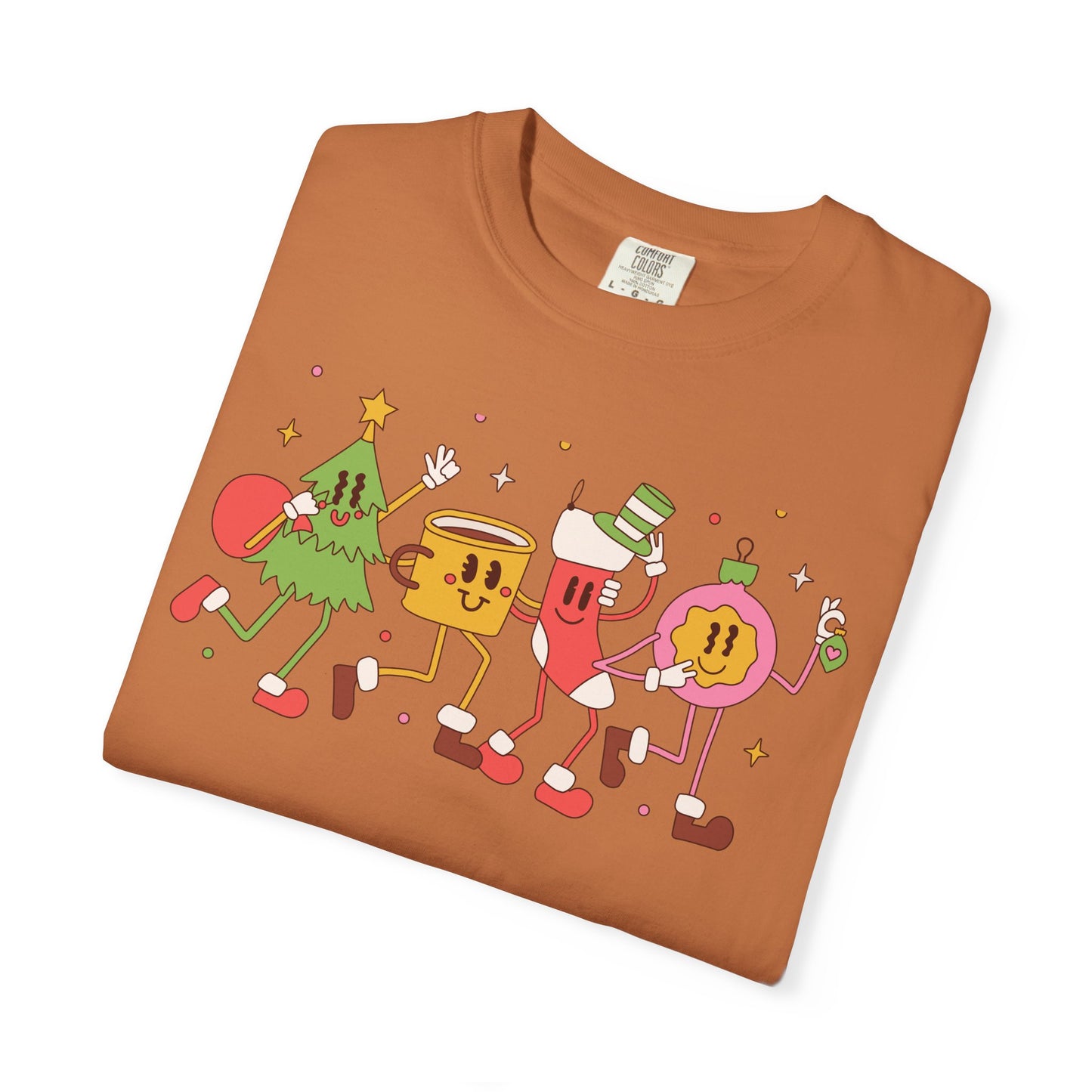 Cute Christmas Party Characters T-Shirt – Fun Holiday Graphic Tee for Adults & Teens