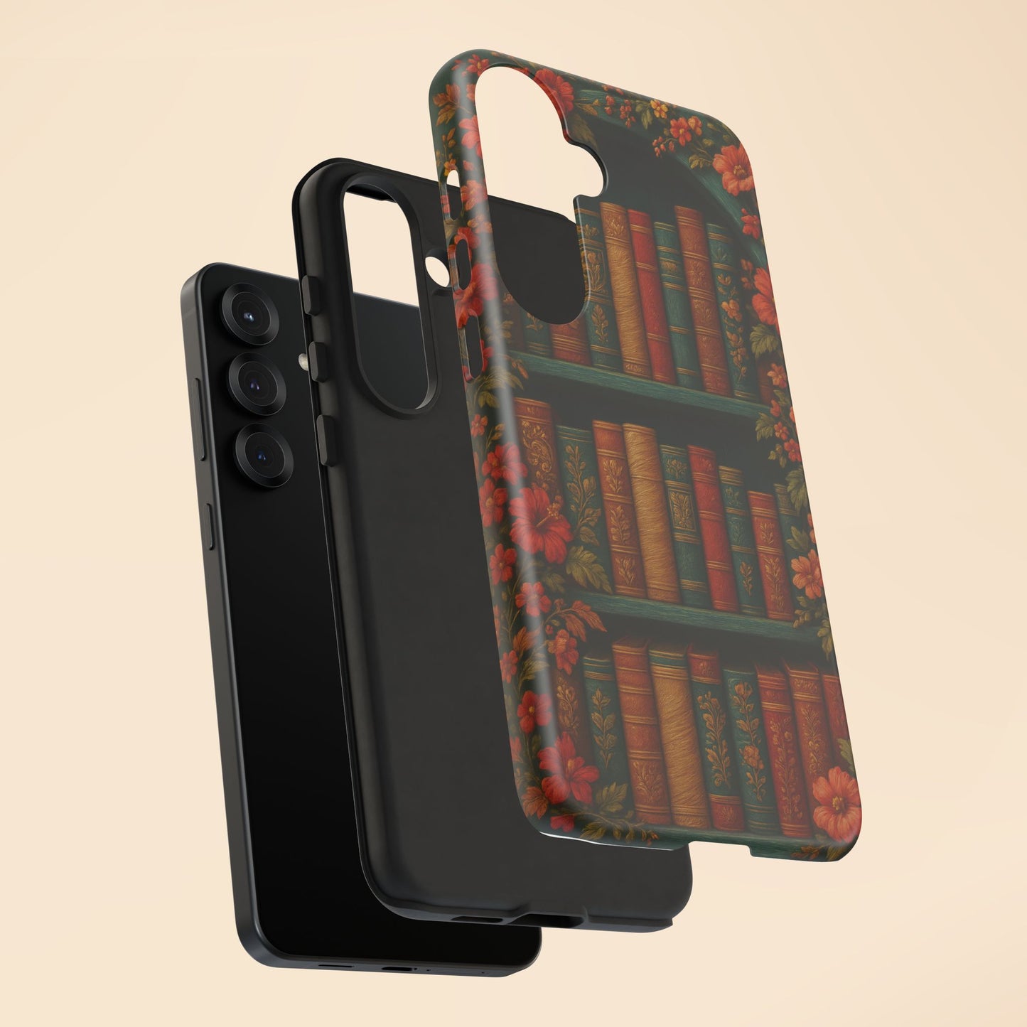 Phone Case - Bookshelf Vintage Book Lover's iPhone & Samsung Cover