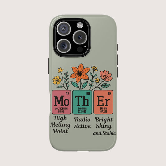 Aesthetic Floral 'Mama' Tough iPhone Case – Cute, Funny & Cool Protective Cover for Moms