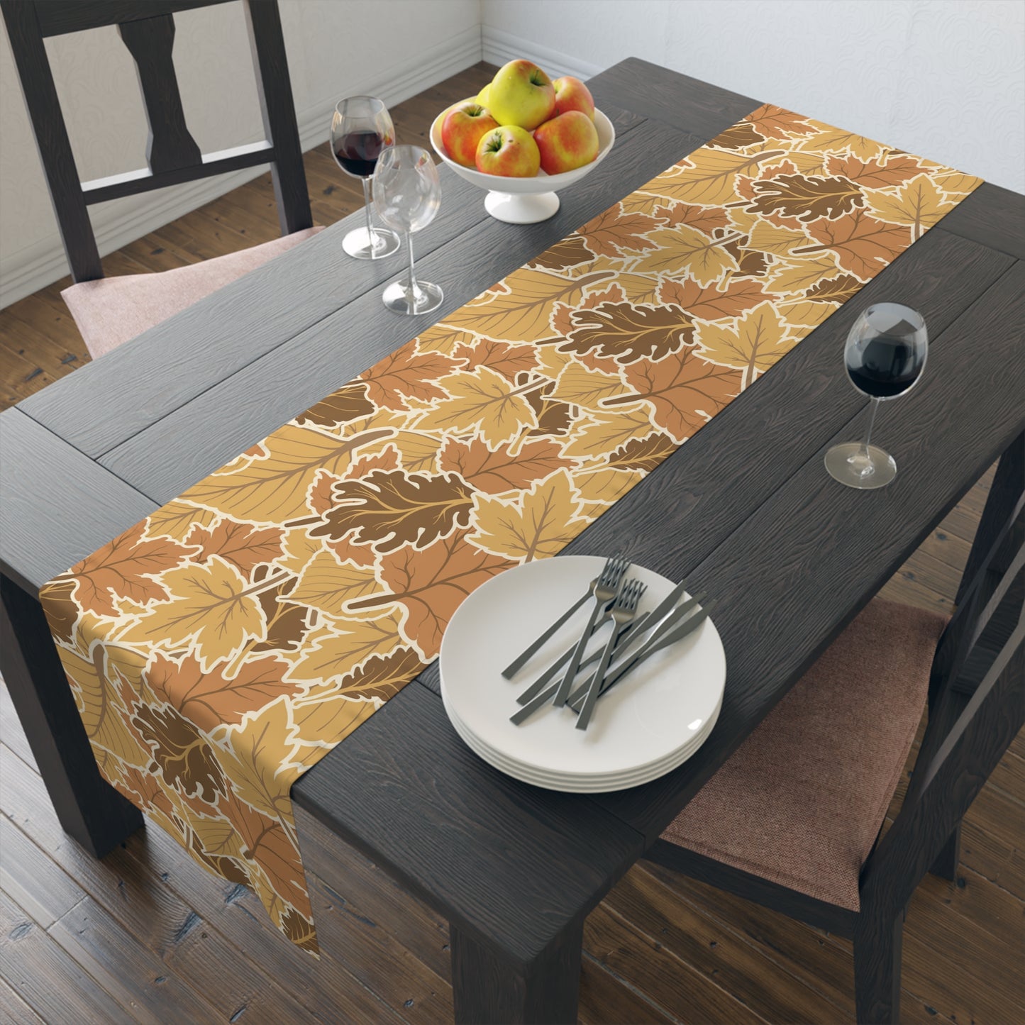 Autumn Leaves Table Runner – Thanksgiving & Fall Dining Decor