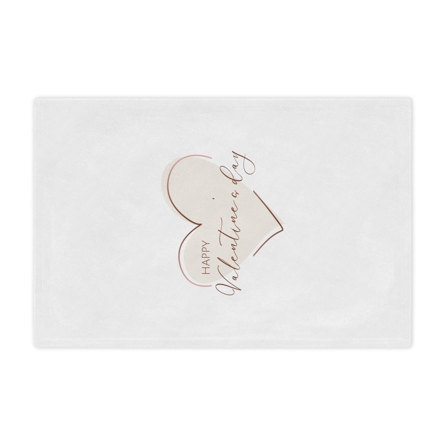 Happy Valentine inside Heart Printed Velveteen Minky Blanket