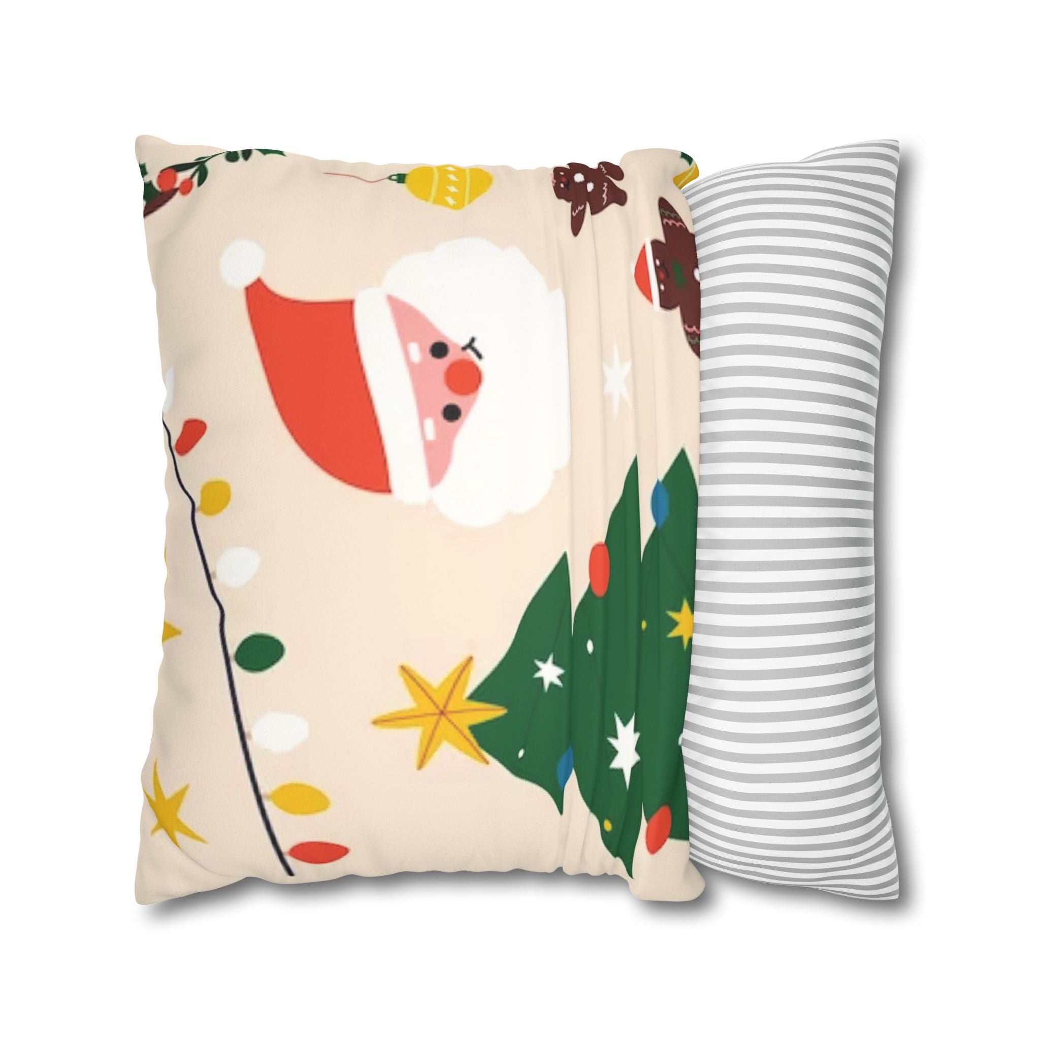 Christmas Faux Suede Decorative Pillow Cover – Square, Multiple Sizes