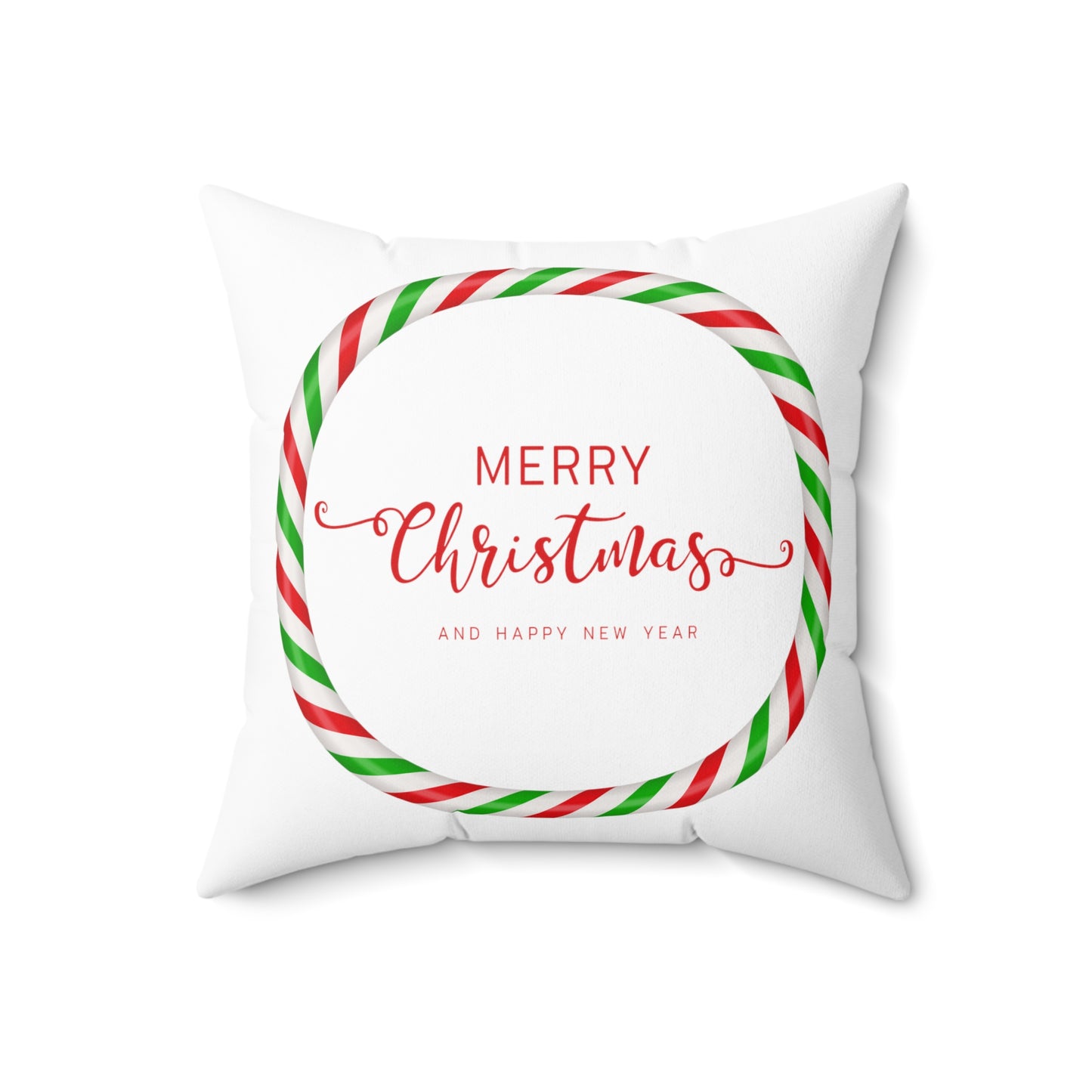 Merry Christmas and Happy New Year Printed Sqaure Pillow