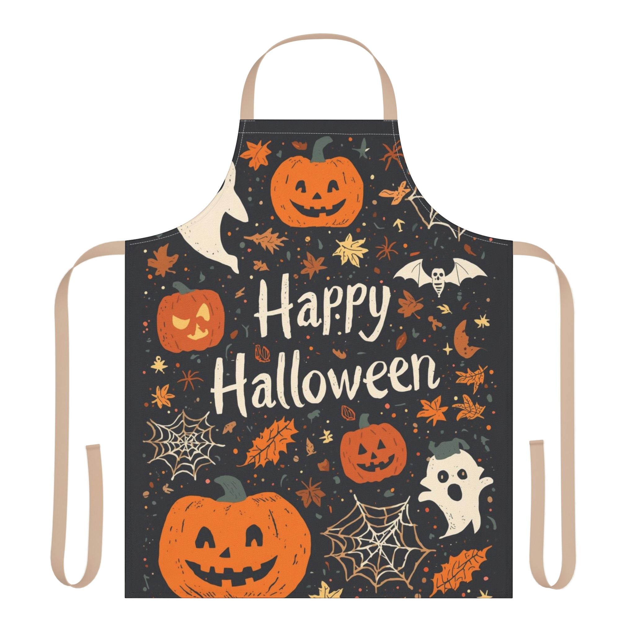 Halloween Apron – Happy Halloween Festive Apron for Baking, Cooking, and Party Hosting