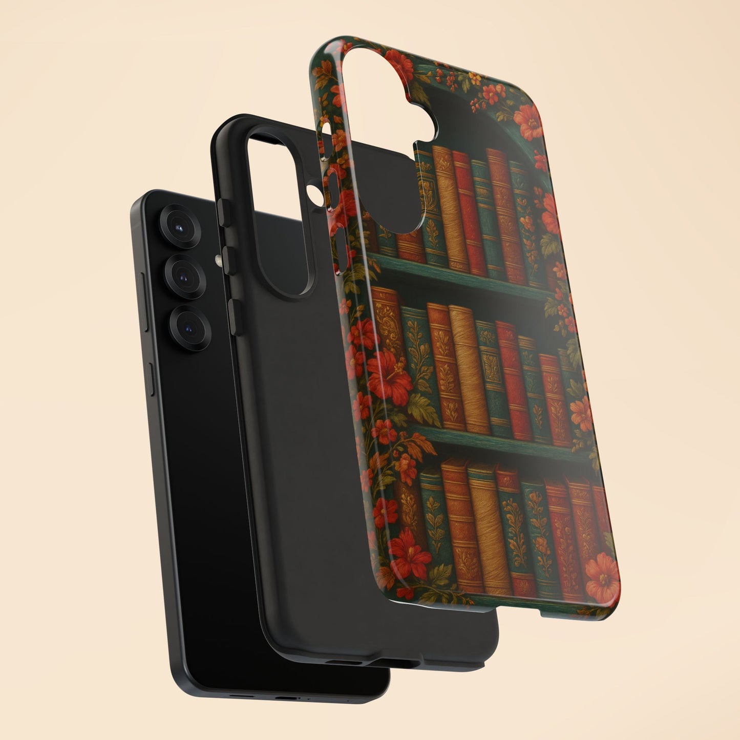 Phone Case - Bookshelf Vintage Book Lover's iPhone & Samsung Cover