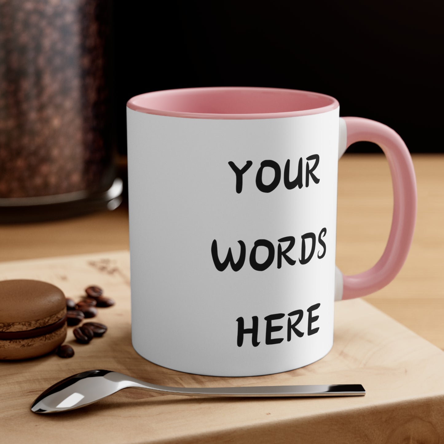 Your Words Here Customise Accent Coffee Mug, 11oz, Multi Color