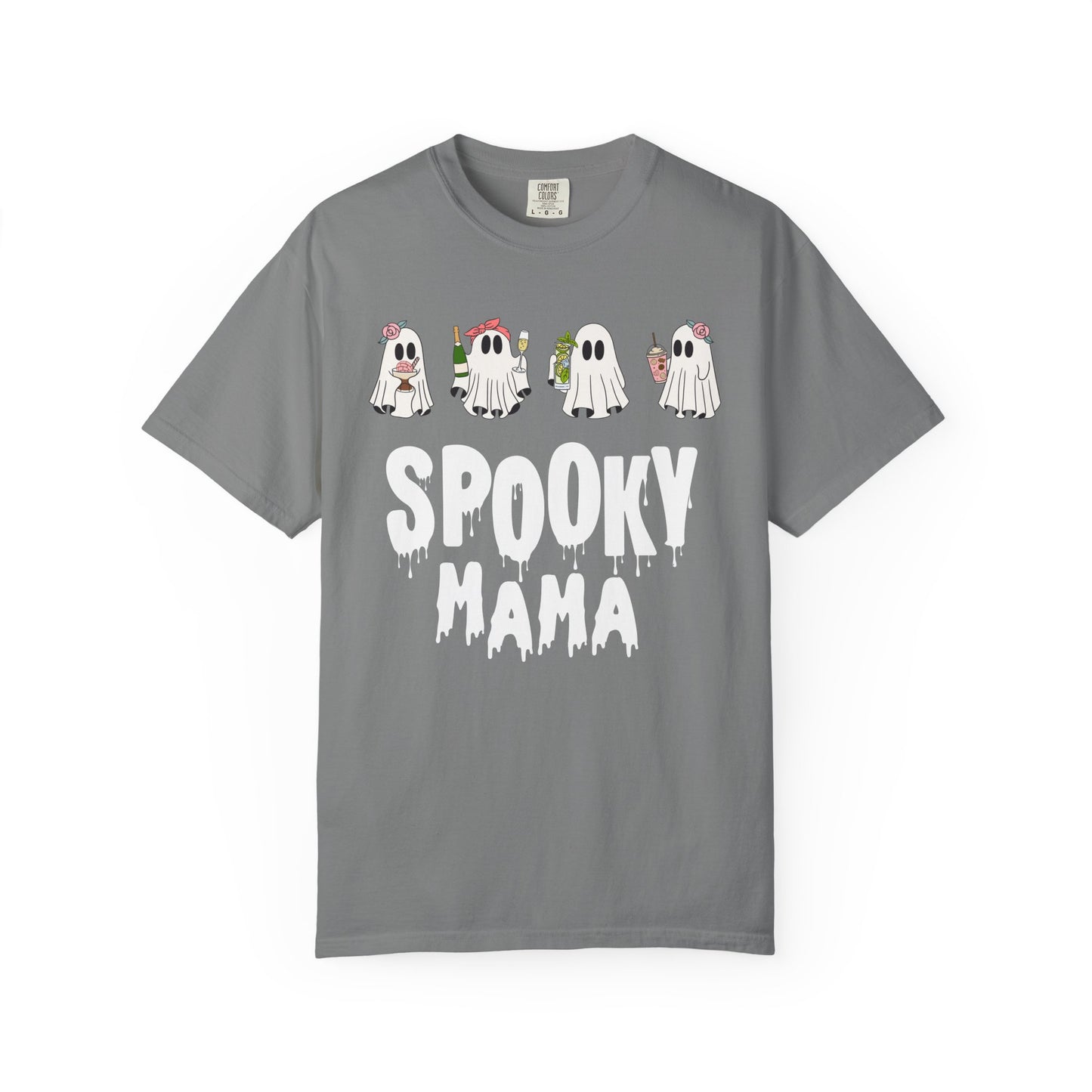 Halloween Spooky Mama Garment-Dyed T-shirt