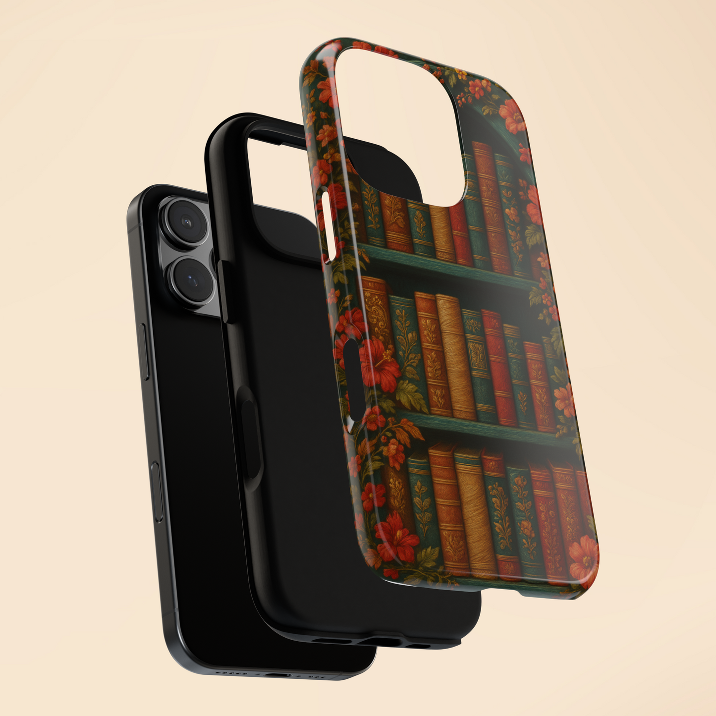 Phone Case - Bookshelf Vintage Book Lover's iPhone & Samsung Cover