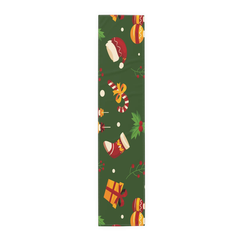 16 x 72 Green Christmas Table Runner (Cotton, Poly)